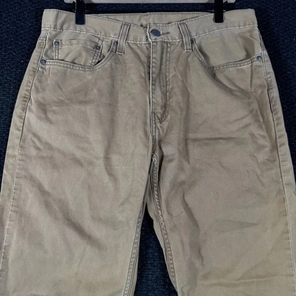 Levi's 505 Regular‎ Fit Tan Khaki Canvas Pants Men Size 34x30